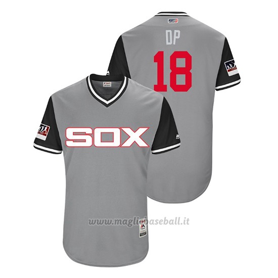 Maglia Baseball Uomo Chicago White Sox Daniel Palka 2018 Llws Players Weekend Dp Grigio